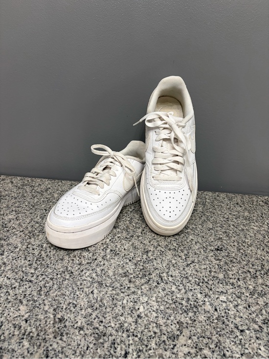 Nike Shoes - Nike Court Vision Alta LTR Triple White Platform Sneaker DM0113-100 Women's 8.5